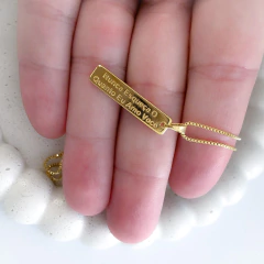 Colar Nunca Esqueça O Quanto Eu Amo Você (NEOQEAV) Banho de Ouro 18k - comprar online