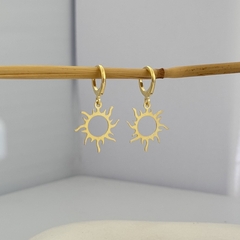 Argolinha Sol Banho de Ouro - comprar online