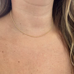 Choker Mini Bolinhas Banho de Ouro na internet