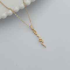 Colar Pingente Amor Banho de Ouro
