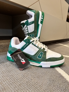 Tênis louis LV novidade cor verde e branco - comprar online