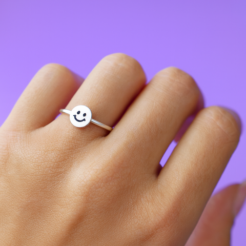 Anel smile slim de prata - comprar online