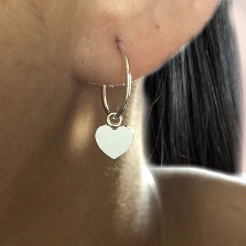 Brinco argola com pingente de prata na internet