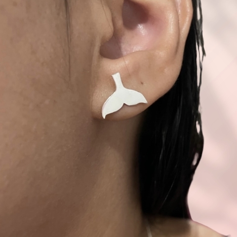 Brinco de prata rabo de Baleia - comprar online