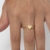 Anel aro liso coração ouro 18k