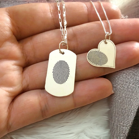 Conjunto casal personalizavel de prata Digital