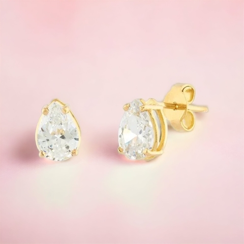 Brinco ponto de luz em ouro 18k