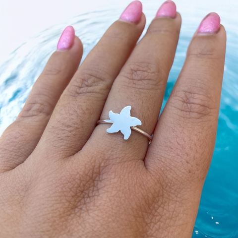 Anel reflexos marinhos