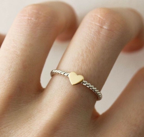 Anel de prata com aplique em ouro 18k - comprar online