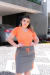 T-shirt laranja - em ellasfit com elastano na internet