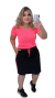 Conjunto Ester Chiclete- Saia Short e T-Shirt na internet
