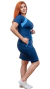 Conjunto Isadora Azul - Saia Short e Blusa - Rose Fitness