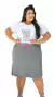 Conjunto Marcela Plus Size-Saia shorts e T-shirt