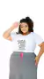 Conjunto Marcela Plus Size-Saia shorts e T-shirt - tienda online