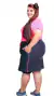Saia Short Ester Chiclete Plus Size - comprar online
