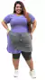 Short Katlhen lilás Plus Size -Short Saia