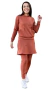 Conjunto Karen - Calça Saia e Jaqueta Flanelada Terracota - comprar online