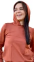 Conjunto Karen - Calça Saia e Jaqueta Flanelada Terracota - Rose Fitness