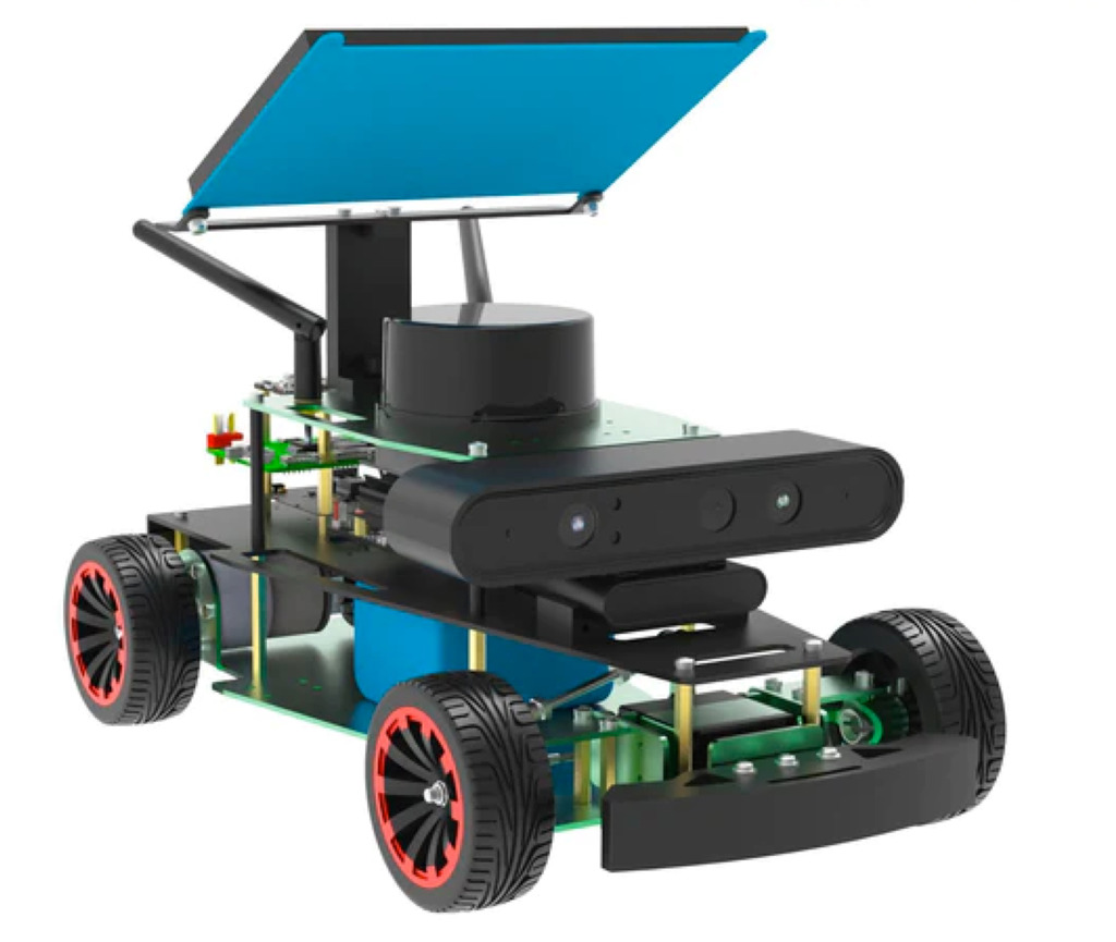 Yahboom ROSMASTER R2 ROS2 Robot com Estrutura de Chassis Ackermann , NVIDIA Módulo Jetson Orin NX 8GB ou Raspberry Pi