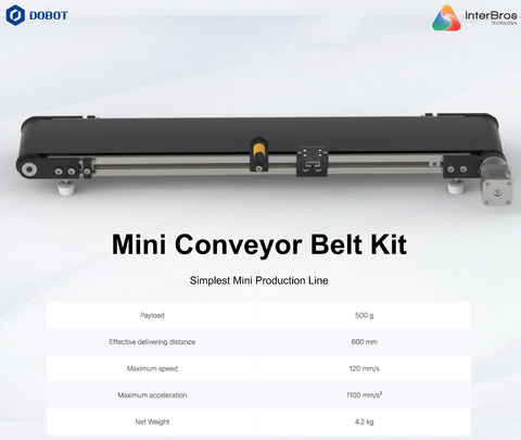 Dobot Mini Conveyor Belt Kit , Kit Correia Transportadora Inteligente , Stem Education - comprar online