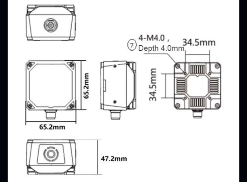 Image of R2 Ethernet Industrial Fixed 2D Barcode Readers Industrial Scanner