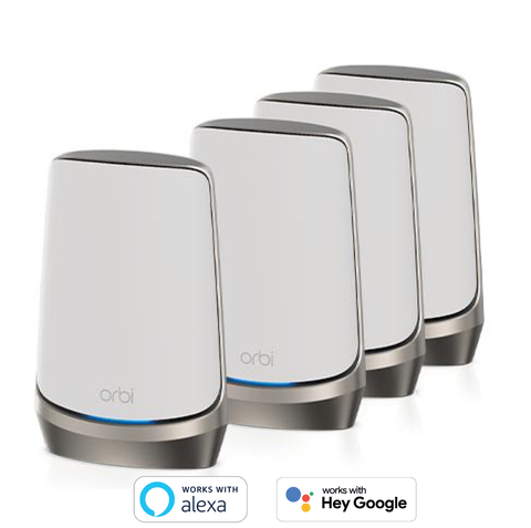 Netgear Orbi 900 Series Quad-Band l WiFi 6e Mesh 10.8Gbps RBKE964 , RBKE963, RBKE962, RBSE960, Até 200 Dispositivos - buy online