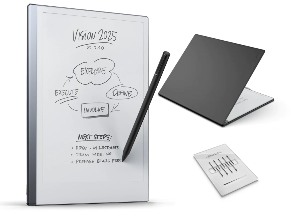 Remarkable 2 Tablet Digital ePaper e-Ink + BOOK FOLIO PREMIUM + MARKER PLUS + REFILL 25 TIPS