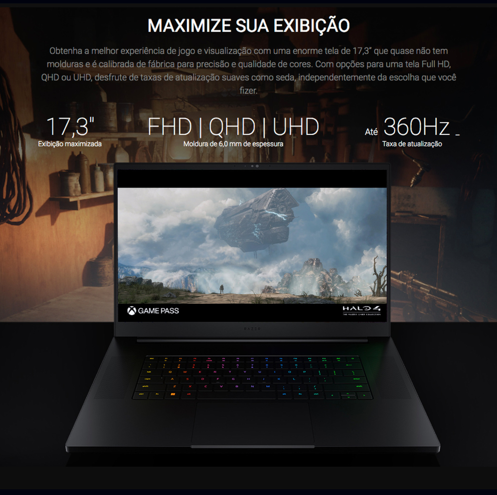 Imagem do Razer 17.3" Razer Blade 17 Gaming Laptop , 32GB RAM , 1TB SSD , RZ09-0423QEF3-R3U1