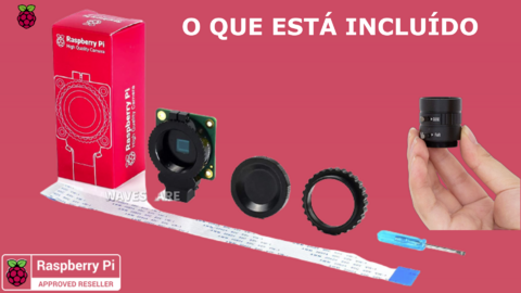 Raspberry Pi High Quality Câmera 12.3mp | Sensor Sony IMX477 de 12,3 megapixels - Loja do Jangão - InterBros