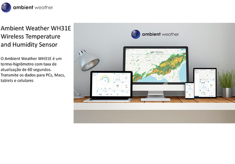 Image of Ambient Weather Estação Metereológica WS-2902 WiFi & Internet Conectada + Sensor de Raios + Sensor de Umidade do Solo