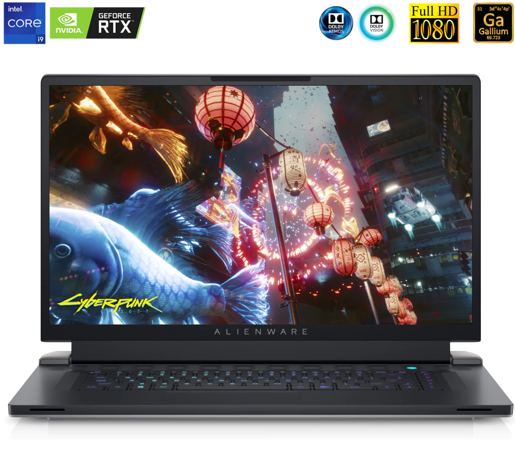 Alienware x17 R2 Gaming Laptop QHD Display l Cor Lunar Light l 1.5 - 5.0 GHz Intel Core i9-12900 H (12th Gen) l 17.3" 1920x1080 480 Hz FHD Display l 64 GB DDR5 RAM l 2 TB RAID NVMe SSD l NVIDIA® GeForce RTX™ 3080 (16 GB GDDR6) l Cryo Tech Cooler l Alienware's CherryMX l Windows 11 Home