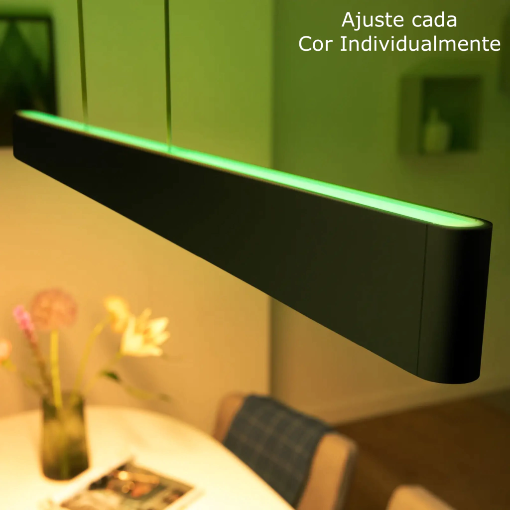 Philips Hue White & Color Ambiance Ensis Pendant Light l Luminária Pendente Inteligente l Bluetooth e WiFi l Poderosíssimo Fluxo Luminoso 5.500 lumen l Ajuste cada Luz Individualmente l Compatível com Alexa, Apple Homekit & Google Assistant | Funciona com Bluetooth e/ou com a Hue Bridge