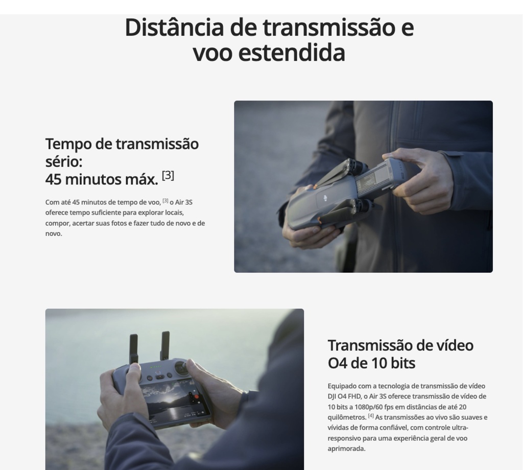 DJI Air 3S Fly More Combo Com tela BR , DJI056 ANATEL na internet