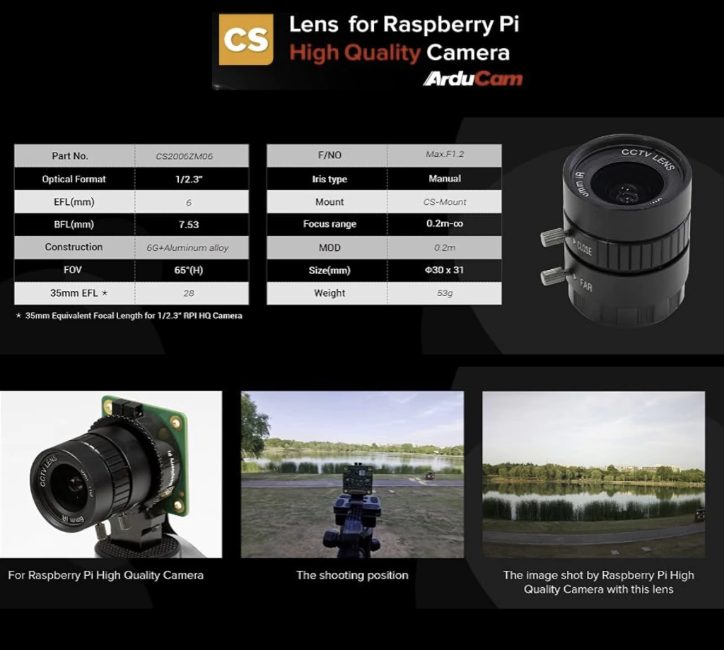 Raspberry Pi High Quality Câmera 12.3mp | Sensor Sony IMX477 de 12,3 megapixels - Loja do Jangão - InterBros