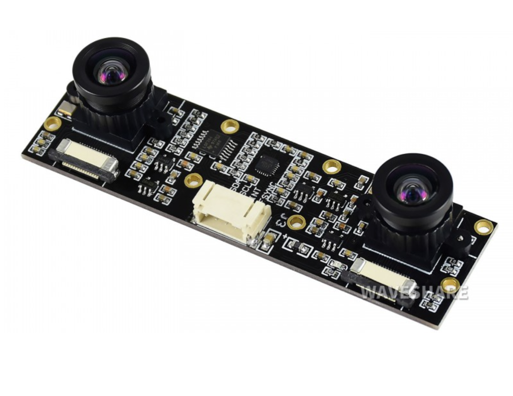 Raspberry Pi 4 Computer Model B 4GB RAM + Waveshare Binocular Camera Depth Stereo Module 8MP - loja online