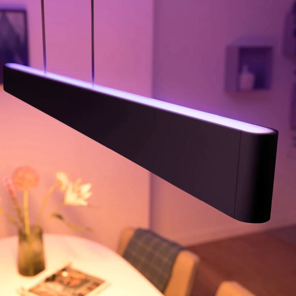 Philips Hue White & Color Ambiance Ensis Pendant Light l Luminária Pendente Inteligente l Bluetooth e WiFi l Poderosíssimo Fluxo Luminoso 5.500 lumen l Ajuste cada Luz Individualmente l Compatível com Alexa, Apple Homekit & Google Assistant | Funciona com Bluetooth e/ou com a Hue Bridge - tienda online