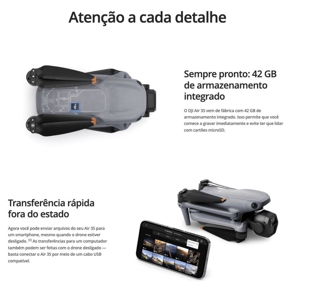 DJI Air 3S Fly More Combo Com tela BR , DJI056 ANATEL - Loja do Jangão - InterBros