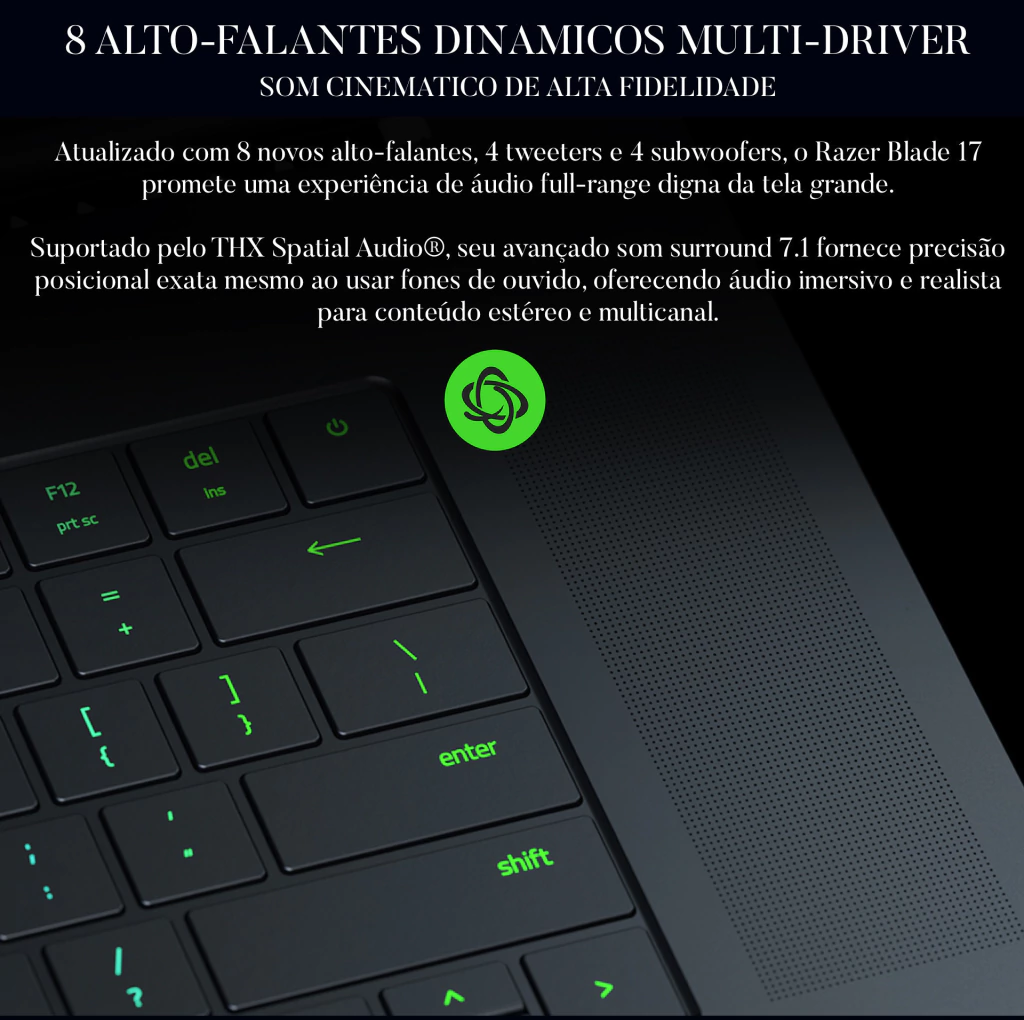 Imagem do Razer 17.3" l Razer Blade 17 Gaming Laptop l 1.8 GHz Intel Core i9 14-Core (12th Gen) l 4K IPS-Grade l 17.3" 3840 x 2160 UHD 144 Hz Display l 32GB DDR5 RAM | 1TB PCIe 4.0 SSD l NVIDIA GeForce RTX 3080 Ti (16GB GDDR6) l RZ09-0423PEF3-R3U