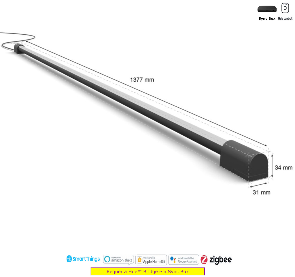 Philips Hue Play Gradient Light Tube Large TVs de 60" e Maiores