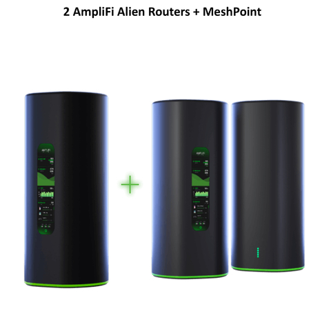 Ubiquiti Amplifi Alien Tri-Band WiFi6 Gigabit Router l Sistema WiFi6 Mesh l Tela Touchscreen l 4 portas Gigabit Ethernet l VPN integrada l Tecnologia Teleport l Sistema Mesh escalável l Ativado para Uso Doméstico ou Comercial l Cobertura de até 1.120 m² en internet