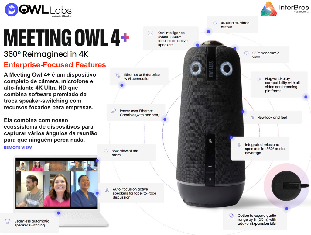 Owl Labs Meeting Owl 4+ Premium Pack - tienda online