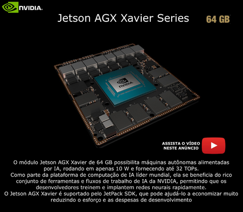 Nvidia Jetson AGX Xavier 64GB Module 900-82888-0050-000 - comprar online