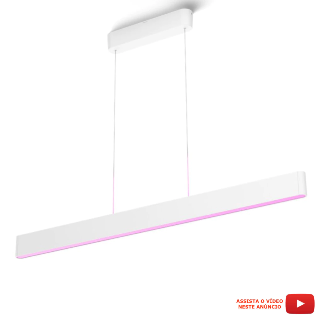 Philips Hue White & Color Ambiance Ensis Pendant Light l Luminária Pendente Inteligente l Bluetooth e WiFi l Poderosíssimo Fluxo Luminoso 5.500 lumen l Ajuste cada Luz Individualmente l Compatível com Alexa, Apple Homekit & Google Assistant | Funciona com Bluetooth e/ou com a Hue Bridge - comprar online