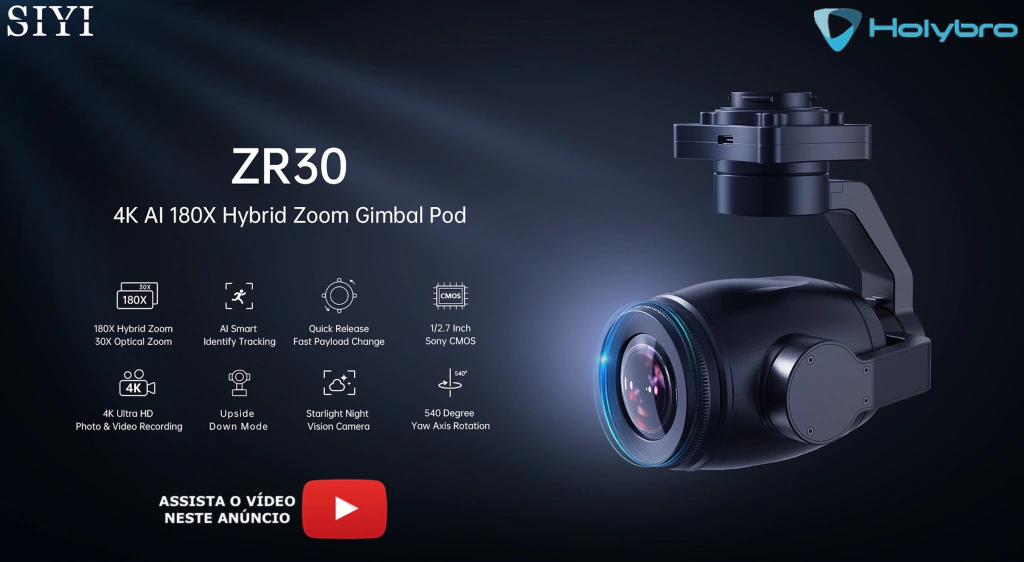 Holybro SIYI A2 mini Camera Ultra Wide Angle FPV Gimbal Single Axis Tilt com 160 Graus FOV 1080p Drones Robots & UAVs on internet