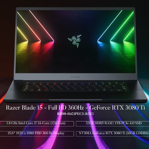 Razer 15.6" Razer Blade 15 , 32GB RAM , 1TB 4.0 SSD, RZ09-0421PEC3-R3U1 - comprar online