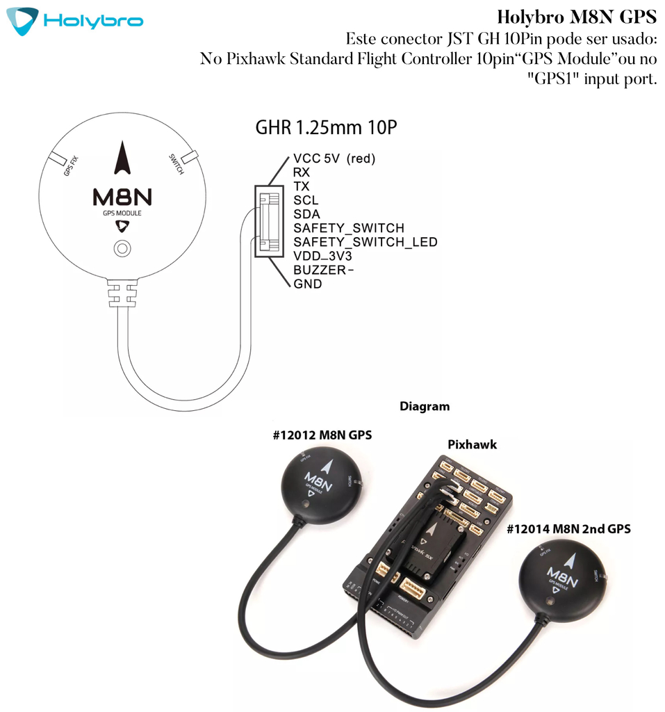 Holybro Pixhawk 6C , Case de Alumínio , Controlador de Voo de Drones , 20179 , 20180 , 20181 , 20182 , Escolha seu Kit - loja online