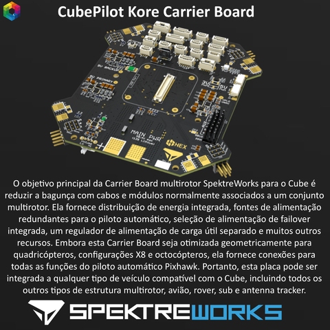 CubePilot SpektreWorks Kore Multi-Rotor Carrier Board for the Cube Drones & UAVs - comprar online