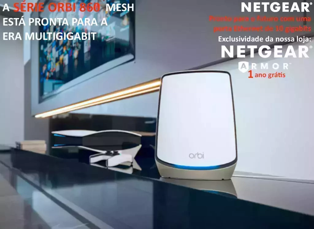 NETGEAR Orbi 860 Series Tri-Band WiFi 6 Mesh System, RBK864SB , 6 Gbps, 10 Gig Port 1.000m² - buy online
