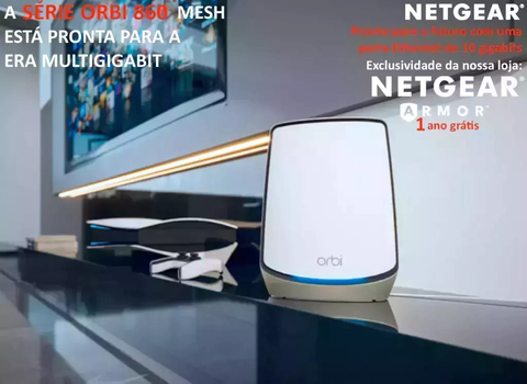 NETGEAR Orbi 860 Series Tri-Band WiFi 6 Mesh System, RBK863SB , 6 Gbps, 10 Gig Port 743m² - comprar online