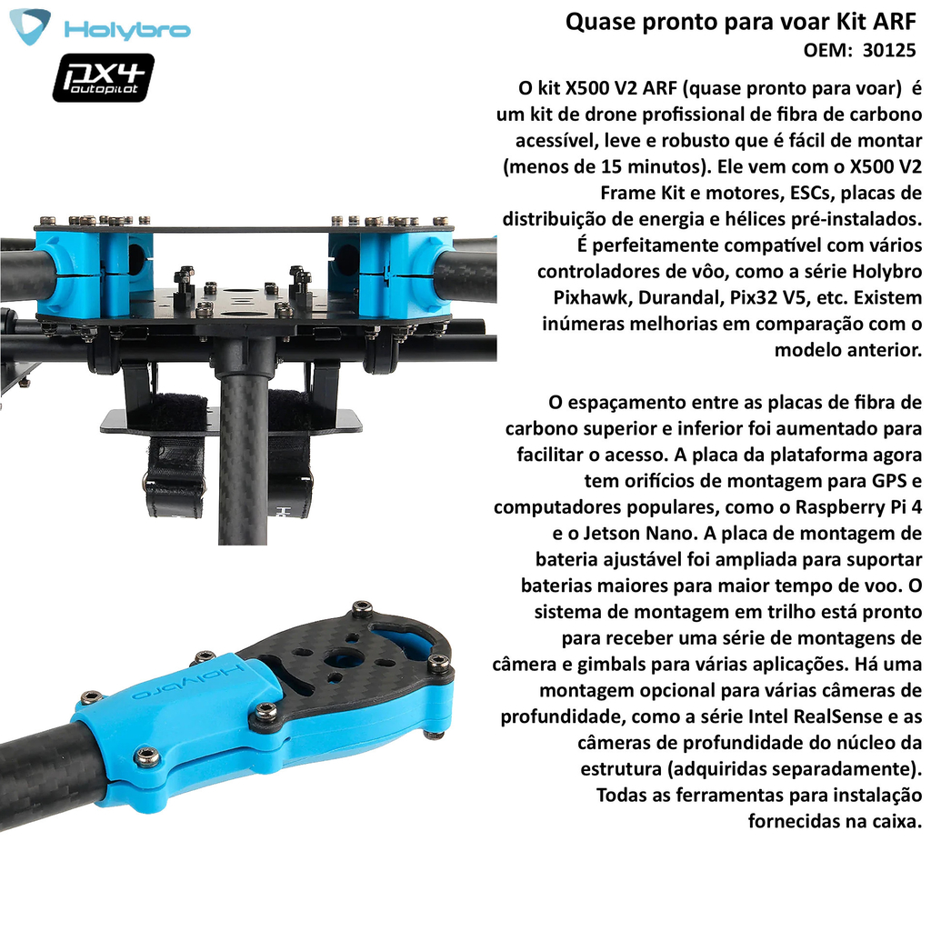 Holybro PX4 Development Kit X500 v2 Kit ARF , 30125 - comprar online